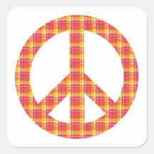 Peace Sign Square Sticker
