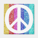Peace Sign White Fridge Magnet