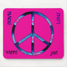 Peace Sign With Pink! Mousepad