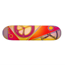PEACE SIGNS ABSTRACT SKATEBOARD