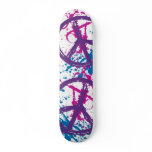 PEACE SIGNS PAINT SPLATTER SKATEBOARD