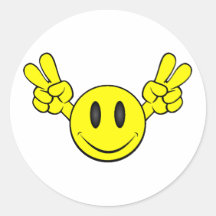 Peace Smiley Stickers