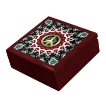 Peace Star Flame Circle Lacquered Gift Box