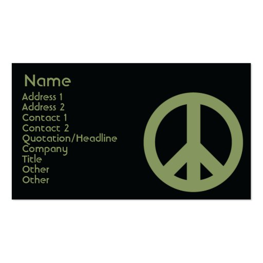 Peace Symbol - Business Business Card
