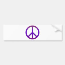 Peace Symbol Dark Purple Bumper Sticker
