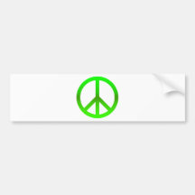 Peace Symbol Green Bumper Sticker