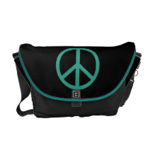 peace symbol stichlike commuter bags