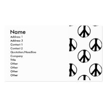 Peace Symbols Business Card Template