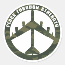 Peace Through Strength Stickers