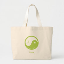 Peace tote canvas bag