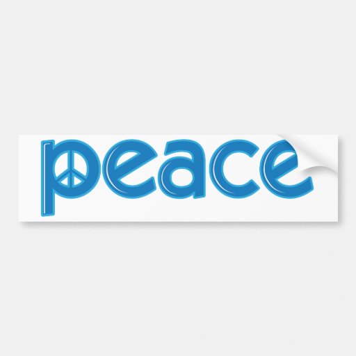 Peace Word Bumper Stickers