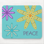 Peace & Zen Kaleidoscope Floral Collage Mousepad