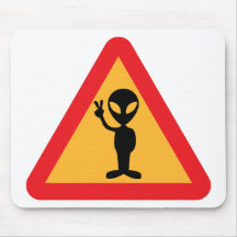 Peaceful Alien Sign Mouse Mats