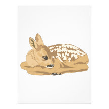 peaceful baby deer fawn invitations