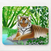 Peaceful Jungle Tiger Mousepad