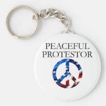 Peaceful Protestor Keychain