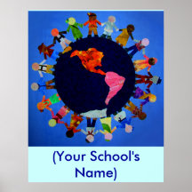 Peaceful World Children - Customisable Poster