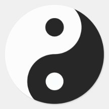 Peaceful Yin Yang Sticker
