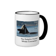 PeaceLoveFree.jpg, The Dolphin-Human-Whale Conn... Coffee Mugs