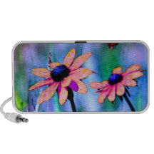Peach and Pink Flowers iPhone Speaker