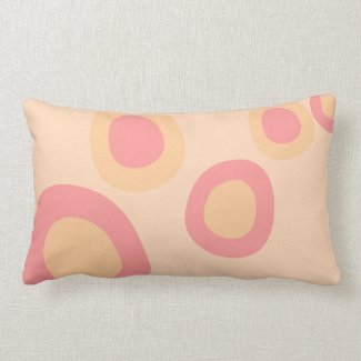 peach bubbles on lumbar throw pillow