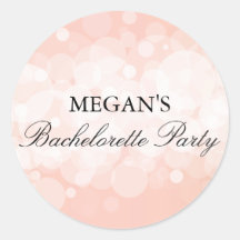 Peach Confetti Bachelorette Party Sticker