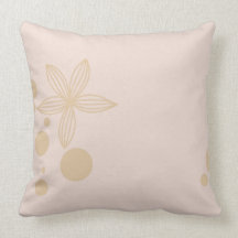 Peach & Cream Flower Design Pillow
