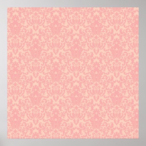 Peach Damask Lace Zazzle