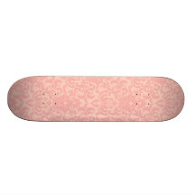 Peach Damask Lace Skate Board