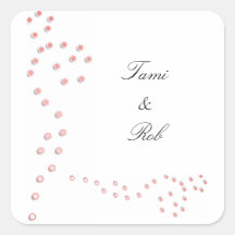 Peach Designer Envelope Seal Stickers Template