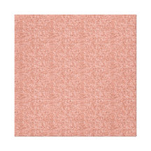 Peach Faux Glitter Stretched Canvas Print
