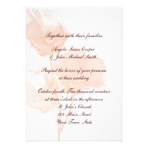 Peach Floral Watercolor Invitation