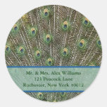 Peacock Address or Save the Date Labels Stickers