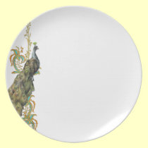 Peacock and Golden scrolls plates
