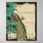 Peacock Bird Cage Print Wedding Reception