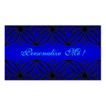 Peacock Blue Bride Girly Cute Abstract Flowers Business Cards