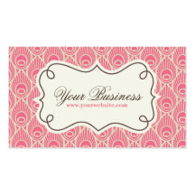 Peacock Feather Pattern Business Card