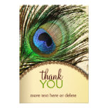 Peacock Feather Thank You Note Custom Announcement