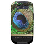 Peacock Feather w/ Name Samsung Galaxy Cases