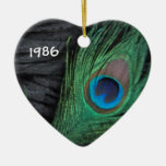 Peacock Feather with Black Ornament
