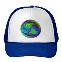 Peacock Feathers 1 Yin Yang Trucker Hat