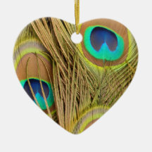Peacock Feathers Christmas Ornaments