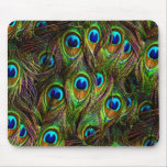 Peacock Feathers Invasion Mouse Pads