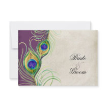 Peacock Feathers RSVP Response Cards