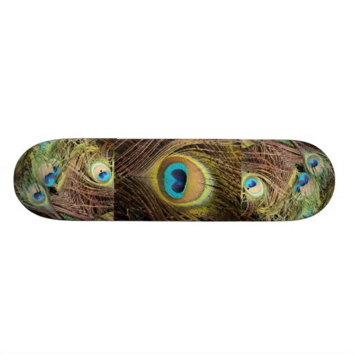 Peacock Feathers Skateboard