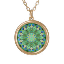 Peacock Kaleidoscope Pendant