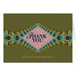 Peacock Lace Custom Thank You Card