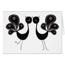 Peacock Love Classic Greeting Card