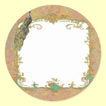 Peacock n Paisley Ornate Stickers stickers