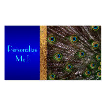 Peacock Save the Date Modern Elegant Chic Bride Business Card